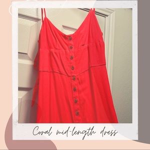 Coral summer dress